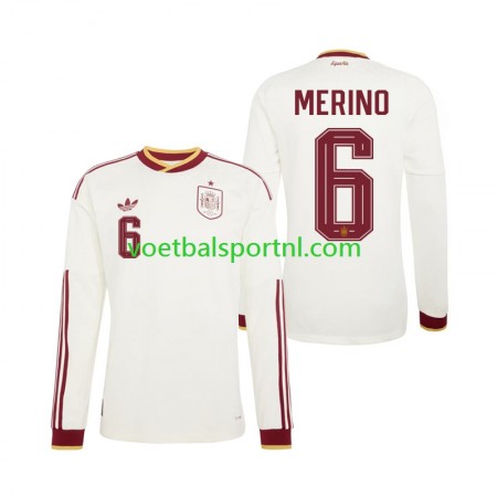 Spanje Mikel Merino 6 Uit Shirt World Cup 2026 L/S